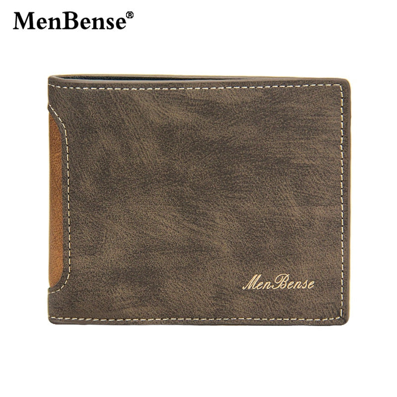 Men's Wallet Made of Leather Wax Oil Skin Purse for Men Coin Purse Short Male Card Holder Wallets Zipper Around Money Coin Purse