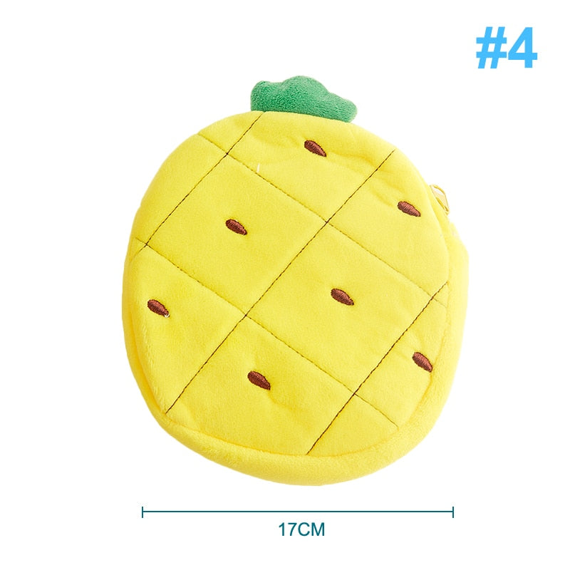 1PCS Girl Simulation Fruit Bag Children Watermelon Strawberry Shoulder Bag Plush Messenger Bag Coin Purse