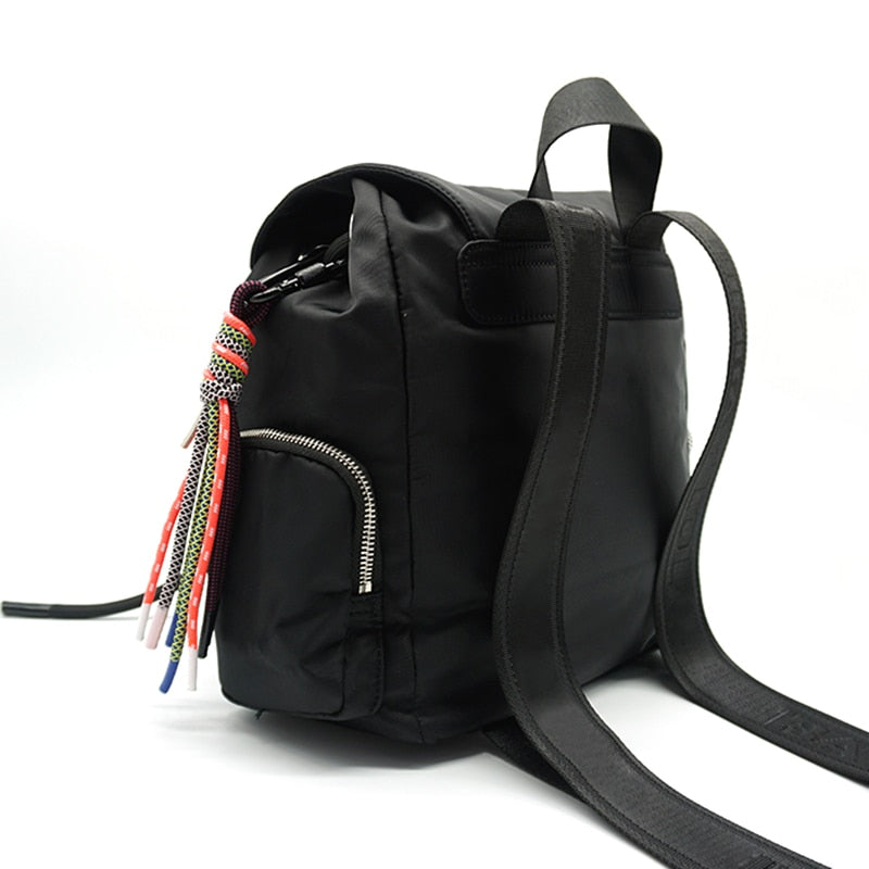 Fashion Brand Tassel Women's Backpack Nylon Waterproof Travel Female Backpacks Casual Large Capacity Flap School Backpack Bolsos