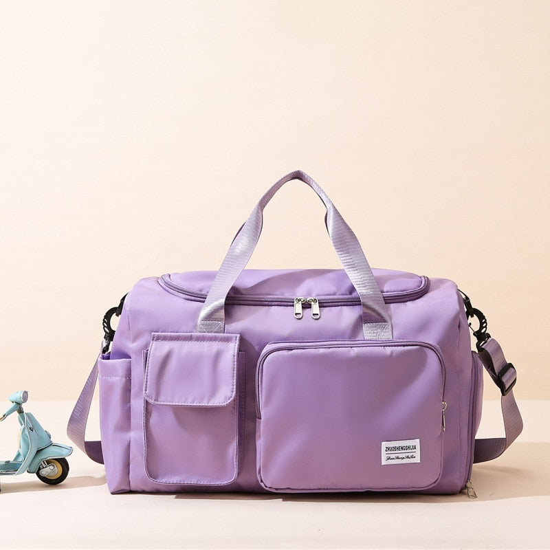 Large Capacity Travel Bag Luggage Handbag Men Women Shoulder Bag Outdoor Waterproof Sports Gym Bag Female Duffle Bag Shoe Bags