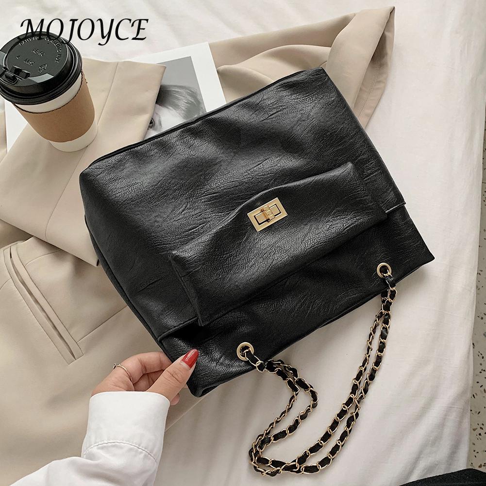 Popular Simple Female Daily Bag Simple Big Capacity Messenger Handbag Shoulder Solid Color Shopping Shoulder Bag