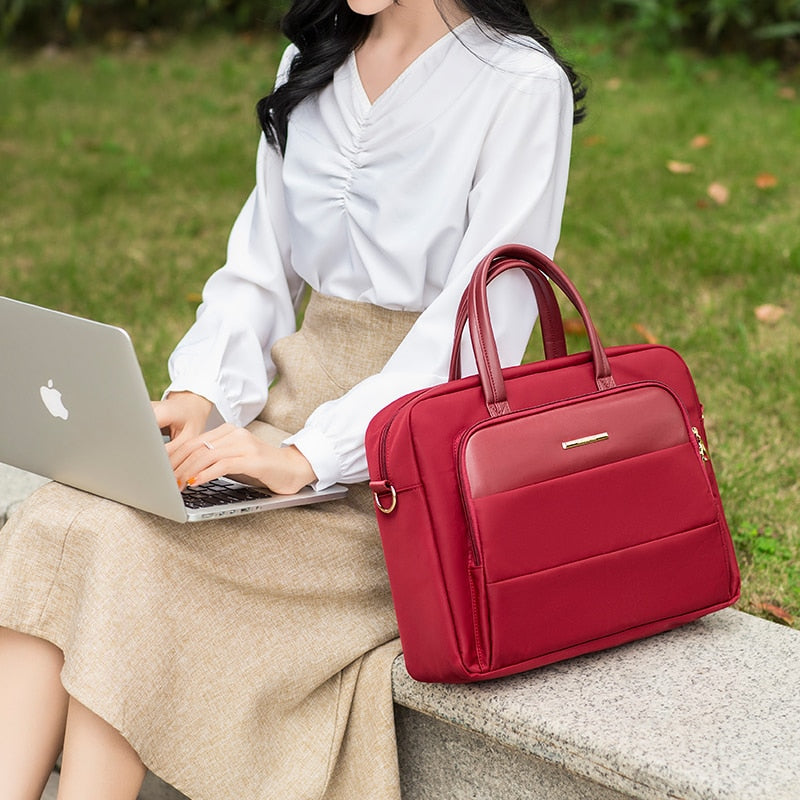 PU Leather Women Laptop Bag Notebook Carrying Case Briefcase for 13.3 14 15.6 inch Men Handbags shoulder