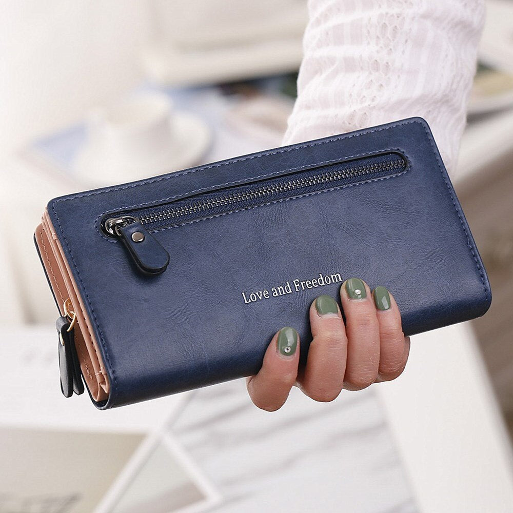 Luxary Women Wallets Card Holder Fashion Lady Purses Handbags Money Coin Purse Woman Clutch Long Zipper Wallet Burse Bags Pocket
