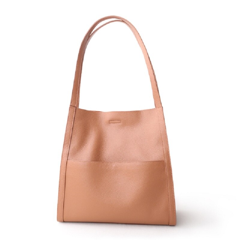 Women Bag Female Luxury Shoulder Bags Lady Soft 100% Cowhide Genuine Leather Niche Design Tote Bucket Handbag
