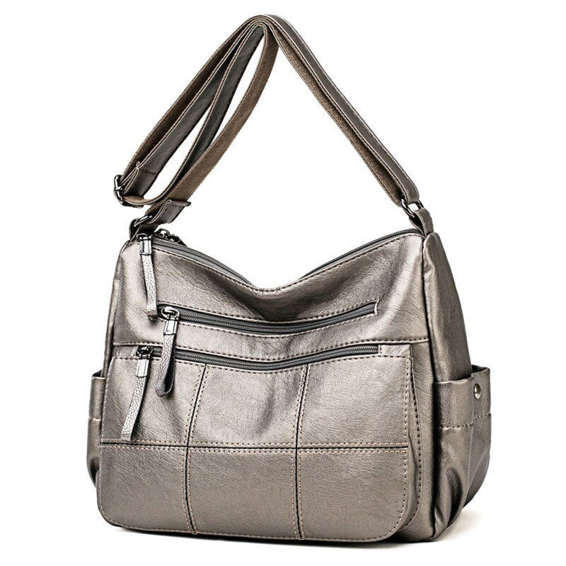2 Layers Genuine Brand Leather Shoulder Messenger Luxury Handbags Women Bags Designer High Quality Crossbody Bags for Women Sac