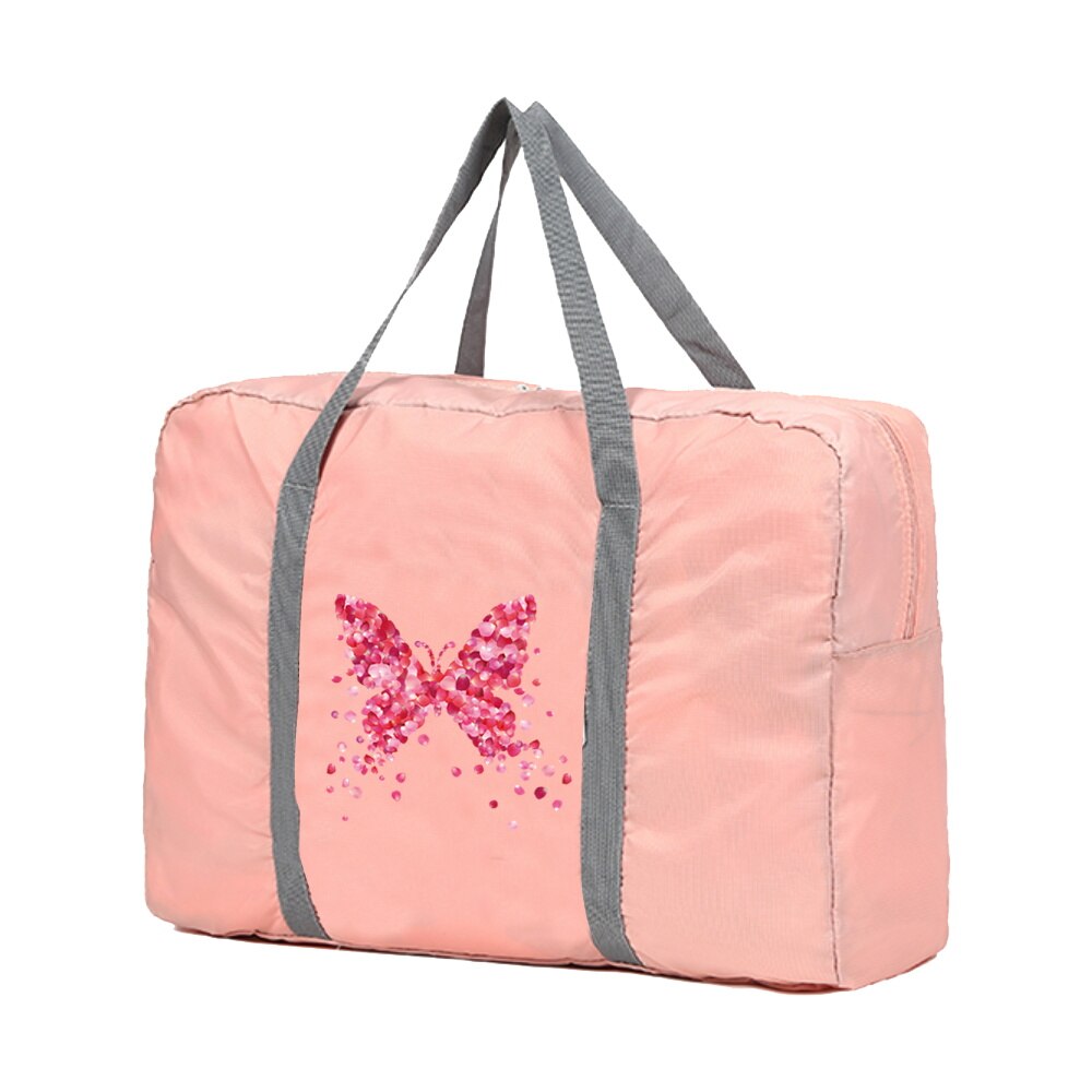 Large Capacity Travel Bags Men Clothing Organize Travel Bag Storage Bags Luggage Bag Women Handbag Petal Butterfly Printing