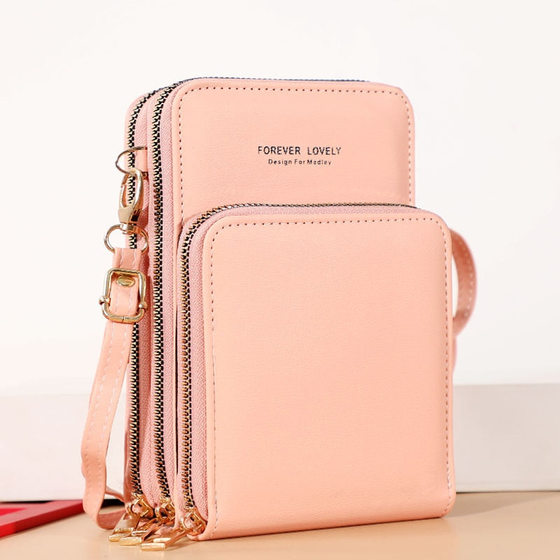 Handbags Women Bag Female Shoulder Bag Messenger Bag Large-capacity Mirror Touch Screen Mobile Phone Bag Wallet Card Case