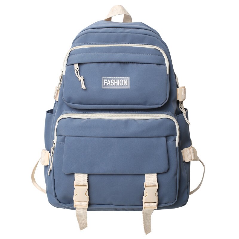 Laptop Backpacks Nylon Backpack Multi-pocket Multifunction Waterproof Large Capacity Solid Color Women Bag School Backpack