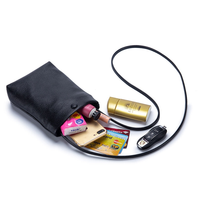 New Women Genuine Leather Handbags Female Large Capacity Shoulder Bags Phone Pocket Card Holders Fashion Crossbody Bags for Girl