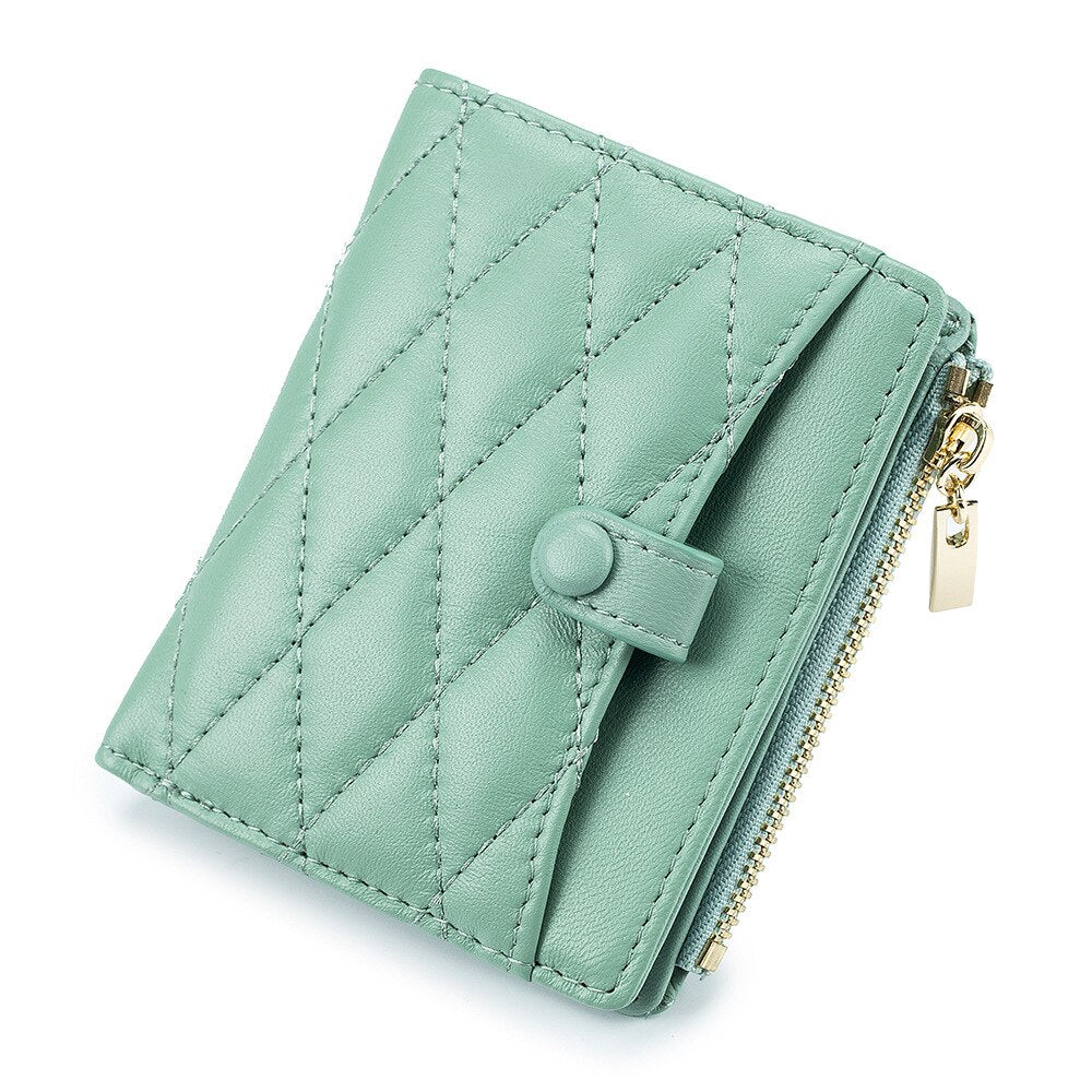 Fashion Brand Mini Wallet Genuine Leather Wallet Women Zipper Coin Purse High Quality Card Holder Small Money Bag Female Wallets