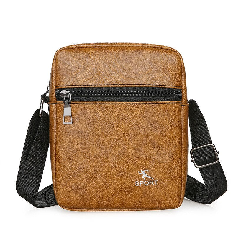 Weixier Men's Crossbody Bag Men Shoulder Bags Zippers Handbags Large Capacity Artificial Leather Bag for Male Messenger Tote Bag