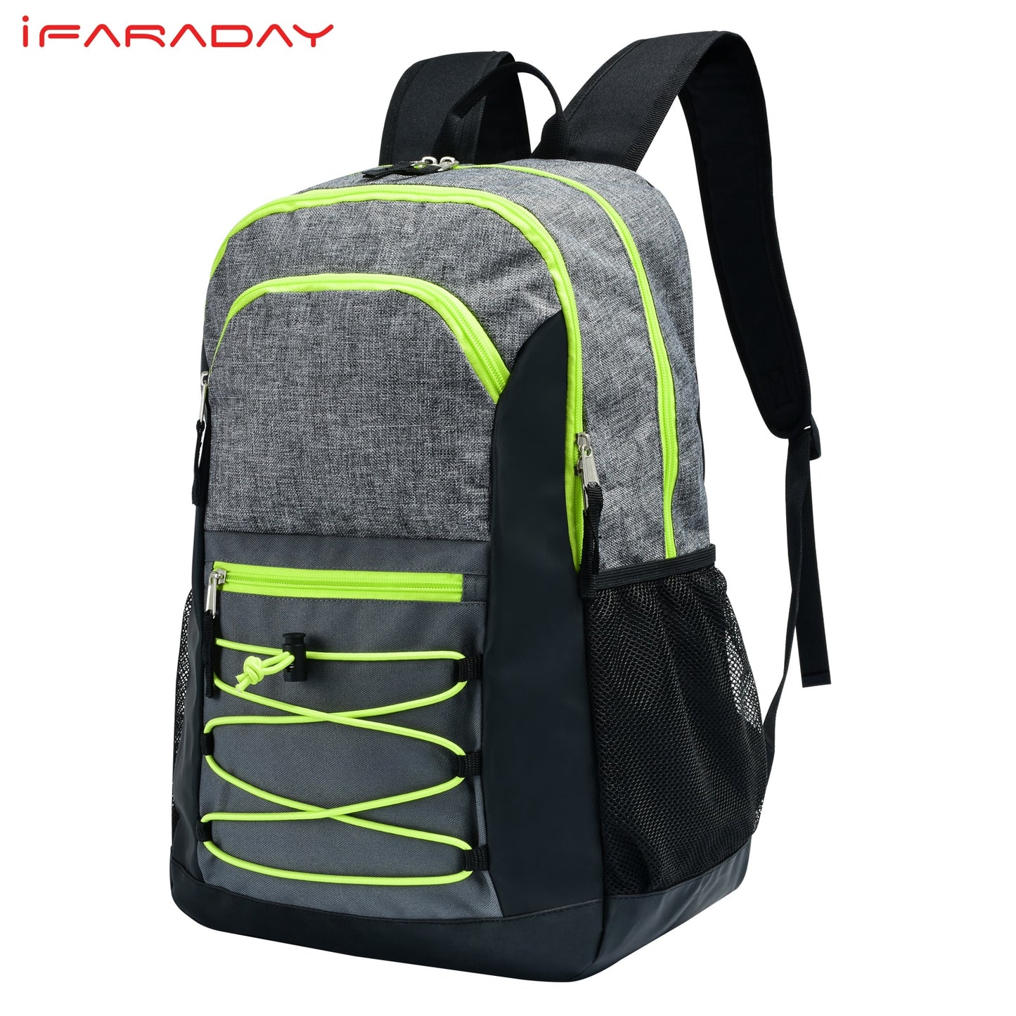 iFARADAY Large 21L Capacity Backpack Men Laptop Backpacks Polyester Solid High School Bags Teen College Boy Gril Student