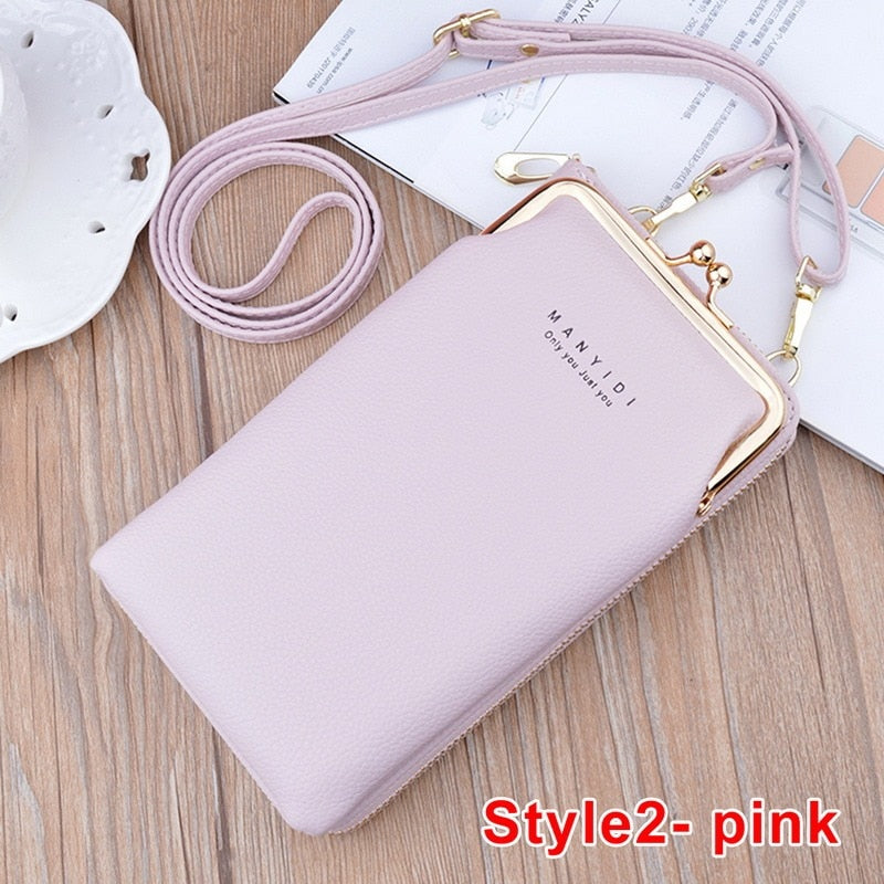 Luxury Women's Handbags Pu Leather Bag For Woman Female Clutch Phone Bags Women Business Card Holder Wallet Shoulder Bag