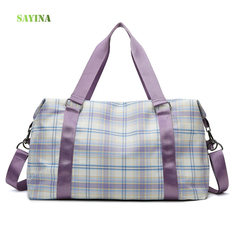 Foldable Travel Bag Short Tour Weekender Sport Gym Duffel Bag Water Proof Luggage Handbag Large Capacity Women Yoga Shoulder Bag