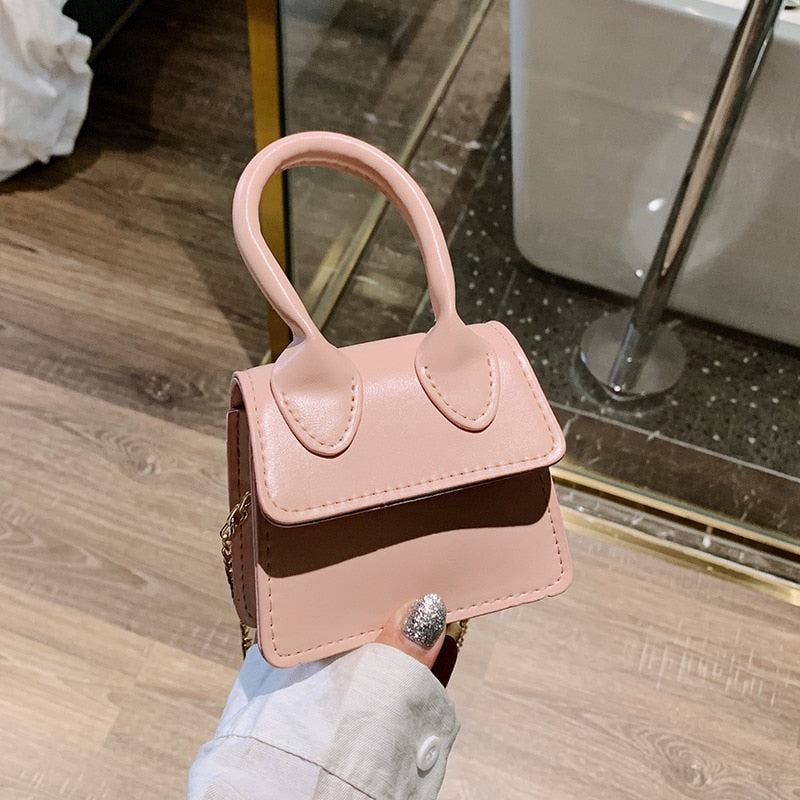 Mini Tote Bag Crocodile Pattern Flip Messenger Crossbody Bag Female Simple Shoulder Bag Small Square Lady Handbag New