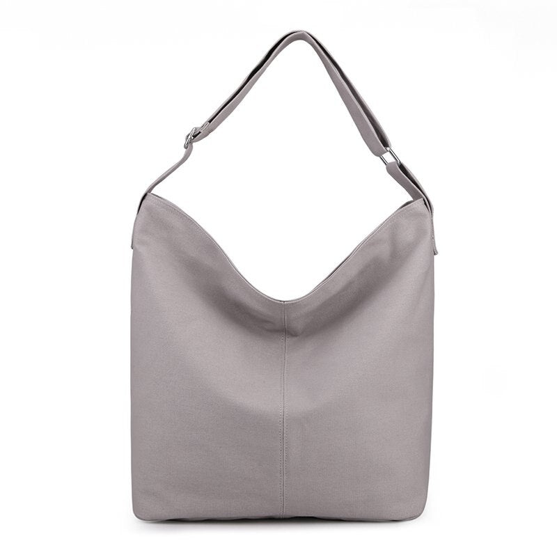 Fashion Canvas Women Bags Casual Totes Female Large Travel Shoulder Messenger Bag College Student Bag Solid Color Lady Handbags