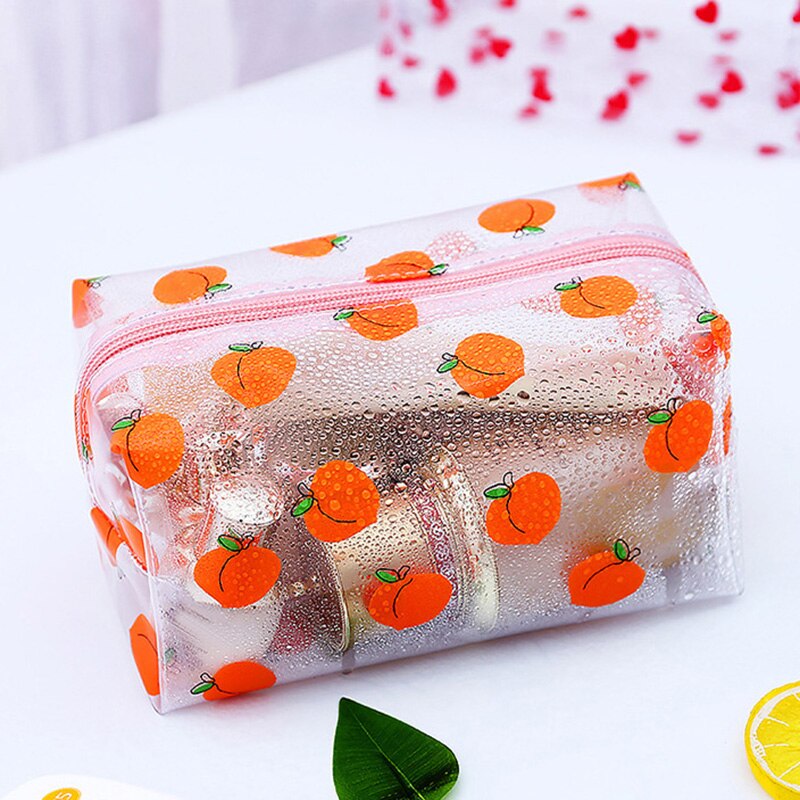 Women Transparent PVC Travel Cosmetic Bag Clear Waterproof Zipper Makeup Bag Beauty Organizer Make Up Case Wash Toiletry Bags
