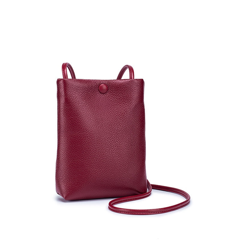 New Women Genuine Leather Handbags Female Large Capacity Shoulder Bags Phone Pocket Card Holders Fashion Crossbody Bags for Girl