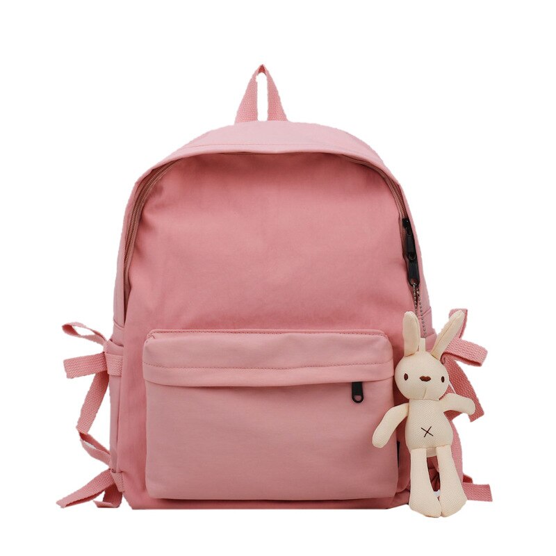 Outdoor Travel Nylon School Backpack Women's Backpacks for Teenagers Girl Large Capacity Women Bag Solid Color Schoolbag Mochila