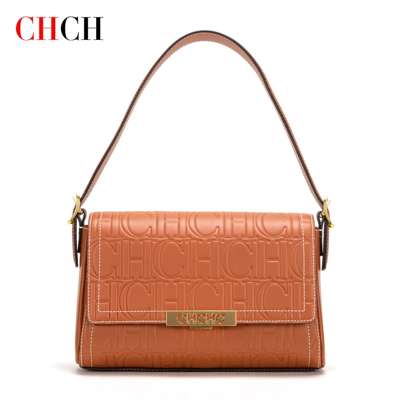 CHCH New Luxury Designer Fashion Women Handbags Crossbody Beige and Red Shoulder Bag for Party