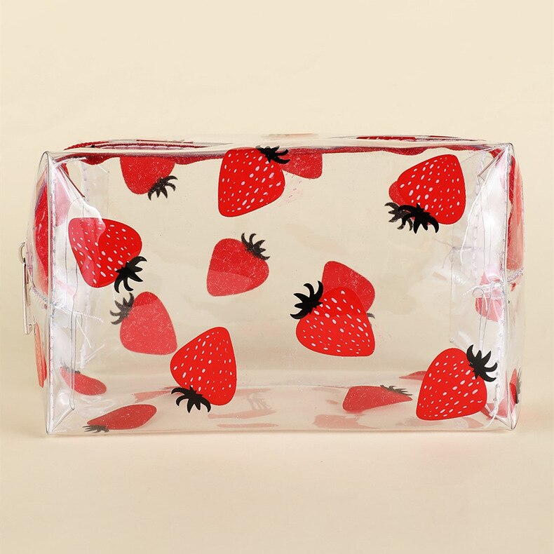 Women Waterproof Clear Cosmetic Bags Case PVC Fashion Girl Travel Zipper Make Up Bag Pouch Toiletry Brush Wash Organizer