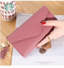 Long Women's Wallet Female Purses Tassel Coin Purse Card Holder Wallets Female Pu Leather Clutch Money Bag Female Wallet