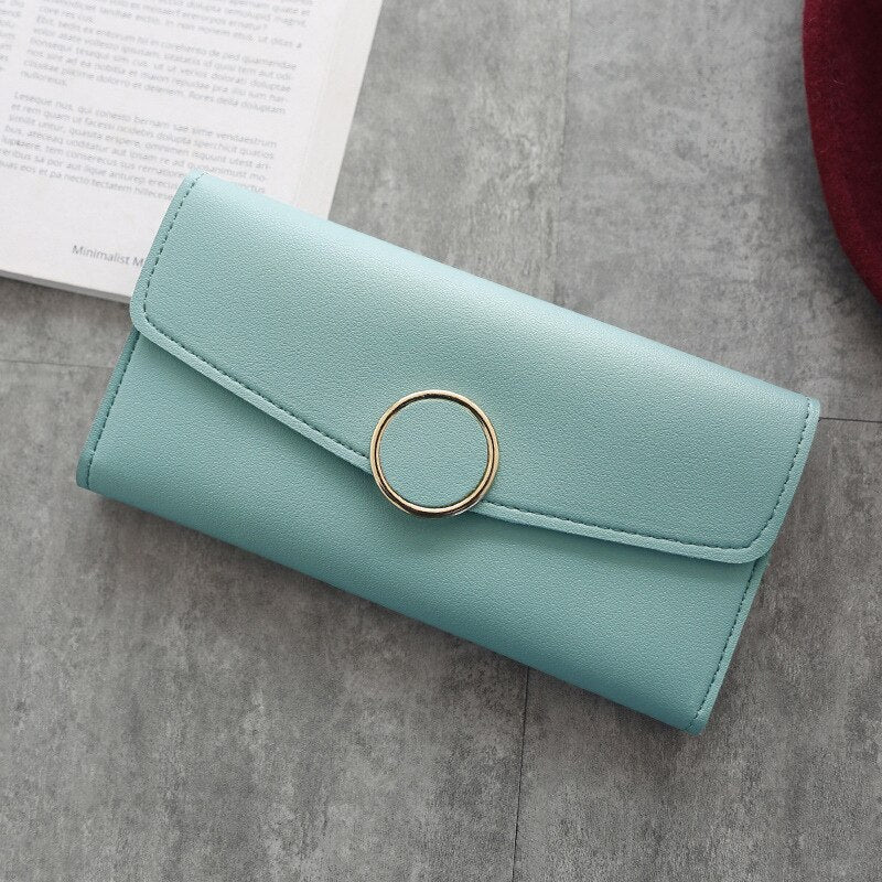 Women Long Wallets Purses Luxury Round Shap Wallets For Ladies Girl Money Pocket Card Holder Female Wallets Phone Clutch Bag