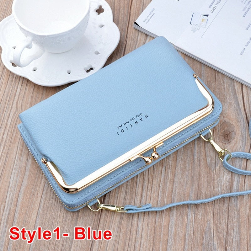 Luxury Women's Handbags Pu Leather Bag For Woman Female Clutch Phone Bags Women Business Card Holder Wallet Shoulder Bag