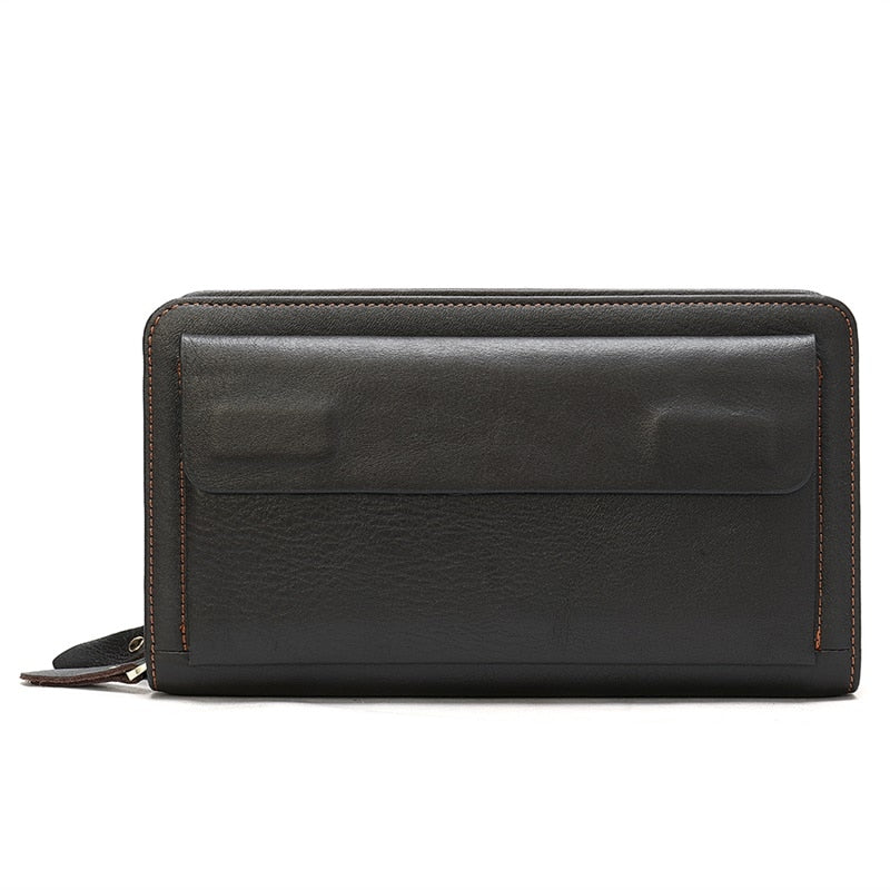 Genuine Leather Wallet Men's Wallets for Credit Card Holder Clutch Passport Male Bags Coin Purse Phone Men Casual Portmonee New