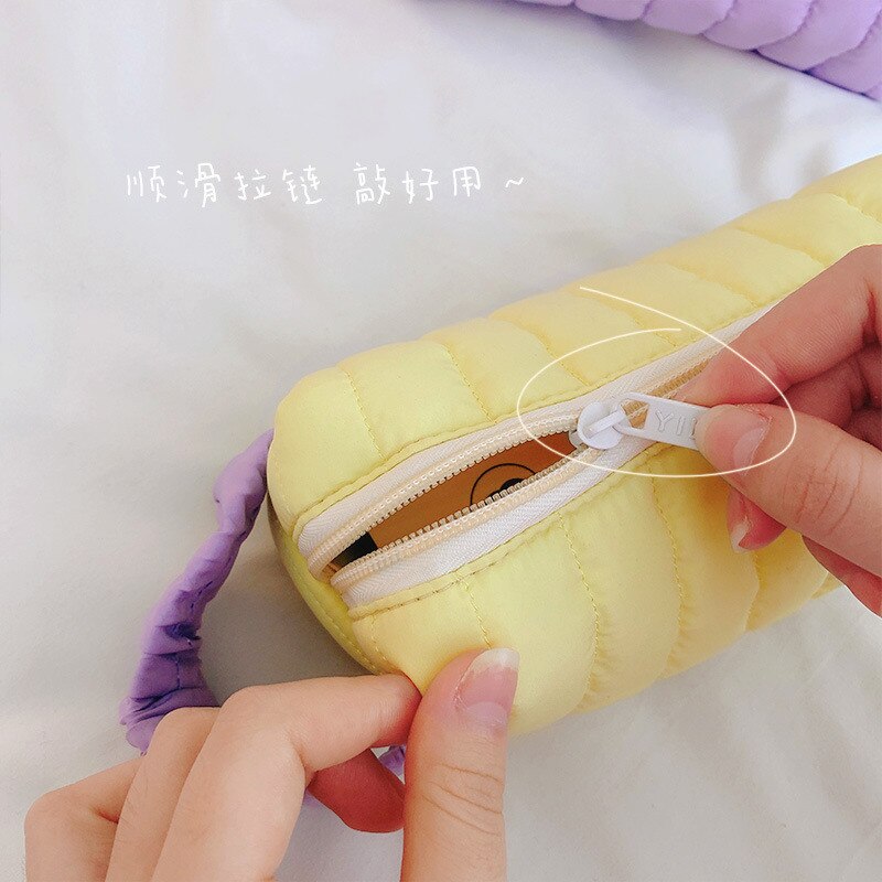1Pc New Macaron Color Soft Makeup Bag For Women Zipper Large Female's Cosmetic Case Travel Make Up Toiletry Bag Washing Pouch