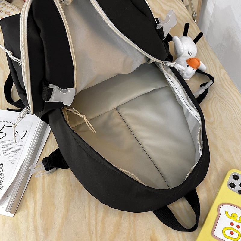 Cool Female Waterproof College Backpack Lady Nylon Laptop Backpack Book Girl Travel Student Bag Fashion Women School Bags Trendy