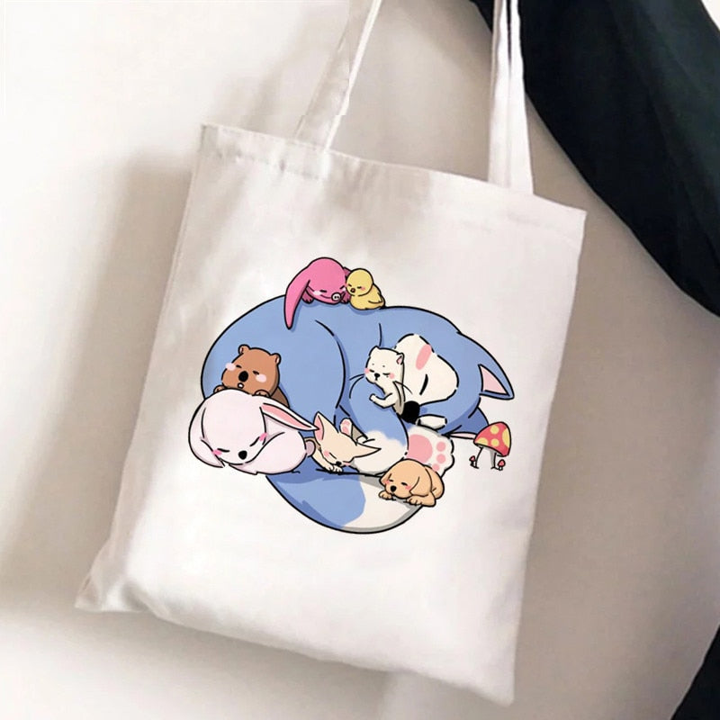 Korean Kpop SKZ00 Tote Bags for Women Portable Shopping Bag Harajuku Street Style Canvas Handbags Kawaii Cute Bolsa Feminina