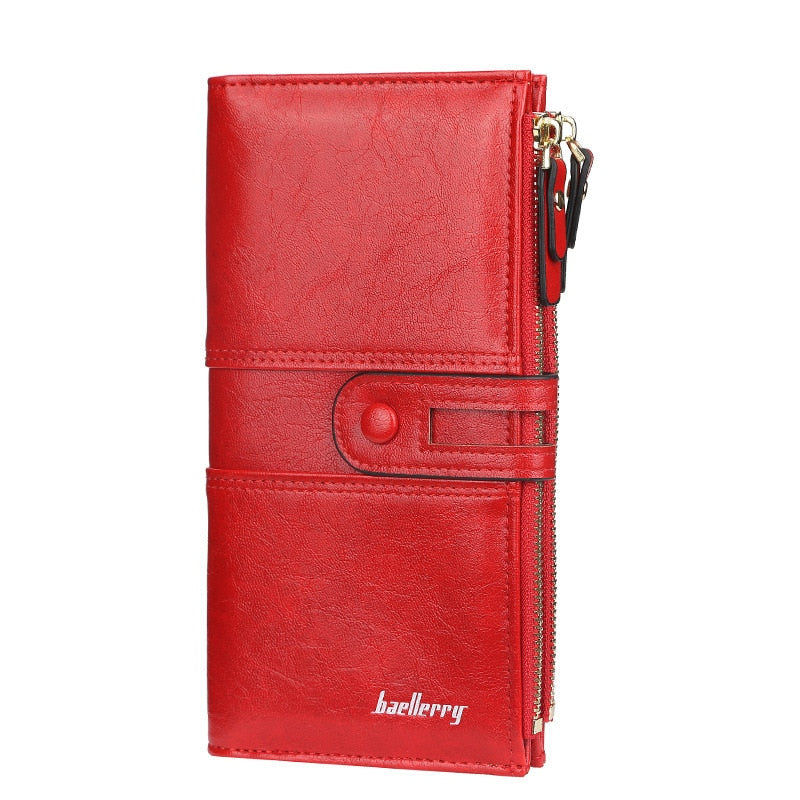 Name Engrave Women Wallets Fashion Long Leather Top Quality Card Holder Classic Female Purse Zipper Brand Wallet for Women