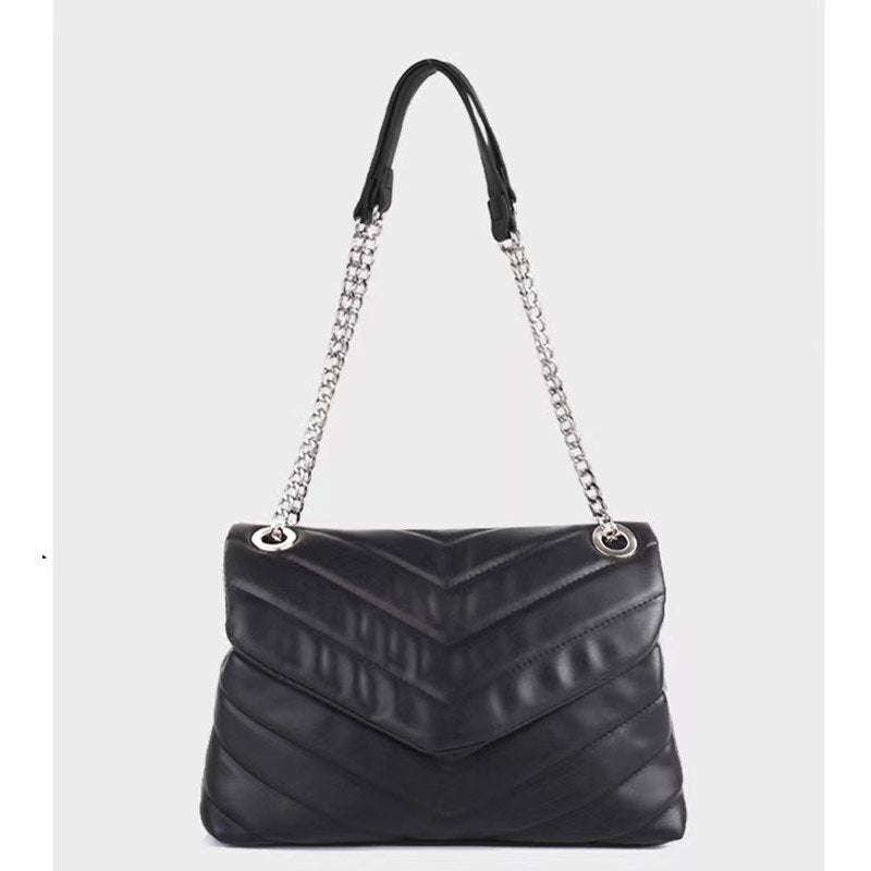 ZR DIARY Large Capacity Commuter Bags Women Tote Diamond Pattern Metal Chain Fashion Ladies Shoulder Crossbody Bags 0811