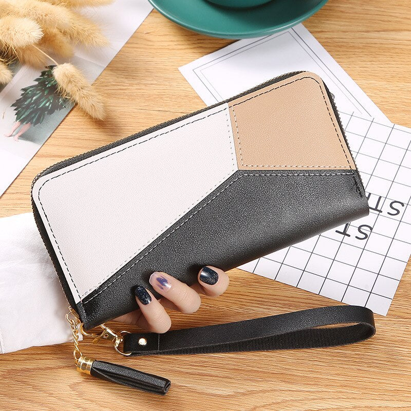 Fashion Wallets Zipper Coin Purse Lady Long or Short Purse Purse Women Clutch Card Stand PU Leather Moneybag Wallet Billfold