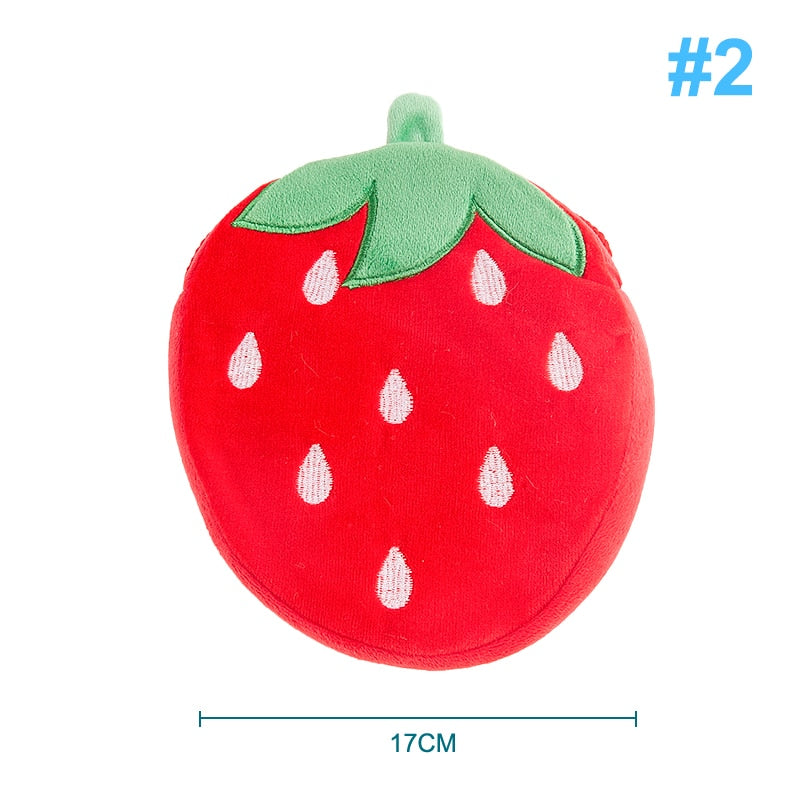 1PCS Girl Simulation Fruit Bag Children Watermelon Strawberry Shoulder Bag Plush Messenger Bag Coin Purse