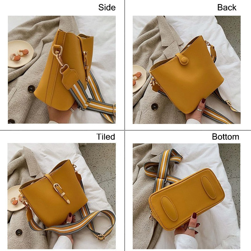 PU Women's Crossbody Bags Solid Color Shoulder Bags for Ladies Handbag Fashion Female Messenger Bags Waterproof Women Tote Bags