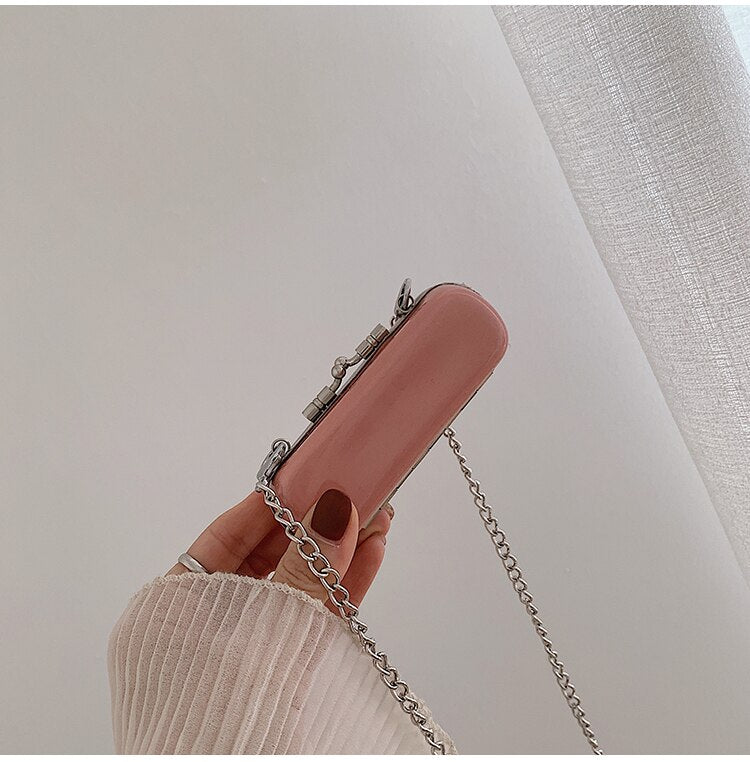 New Korean Style Popular Personalized Lipstick Bag Mini Chain Messenger Bag Portable Shoulder Bags Crossbody Handbags