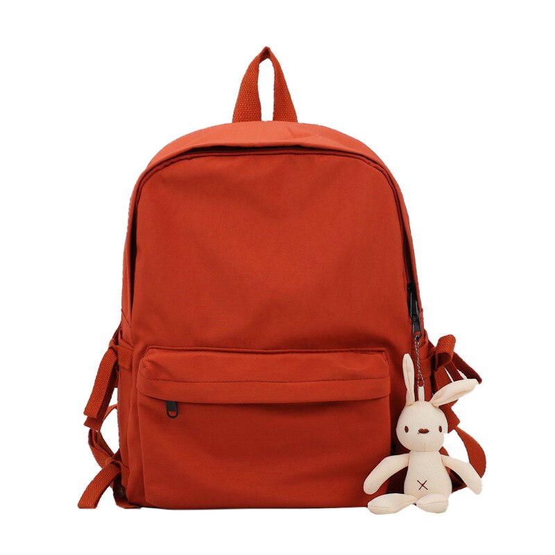 Outdoor Travel Nylon School Backpack Women's Backpacks for Teenagers Girl Large Capacity Women Bag Solid Color Schoolbag Mochila