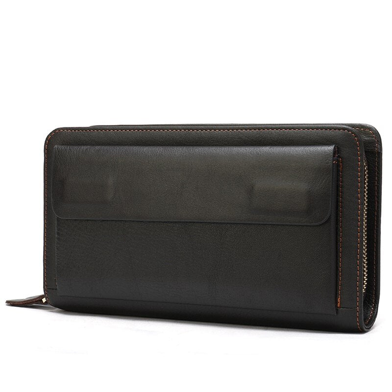 Genuine Leather Wallet Men's Wallets for Credit Card Holder Clutch Passport Male Bags Coin Purse Phone Men Casual Portmonee New