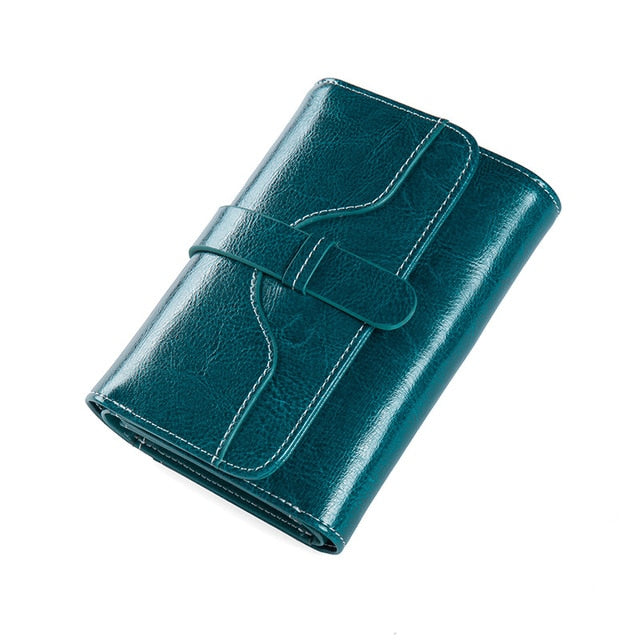 Woman Wallet Genuine Leather Wallets for Women Fashion Luxury High Quality RFID Card Holder Purse Female Clutch Bag