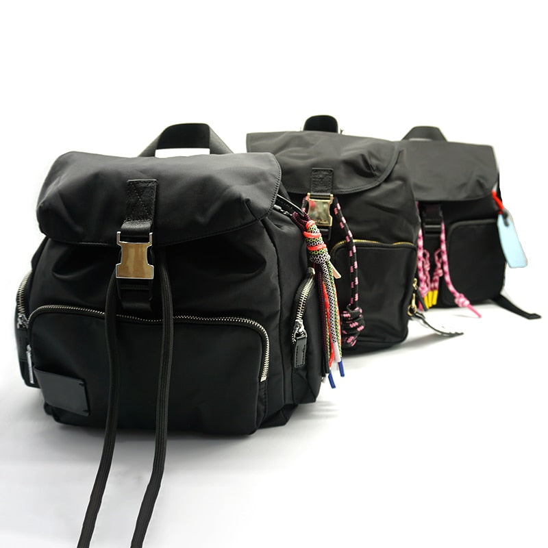 Fashion Brand Tassel Women's Backpack Nylon Waterproof Travel Female Backpacks Casual Large Capacity Flap School Backpack Bolsos