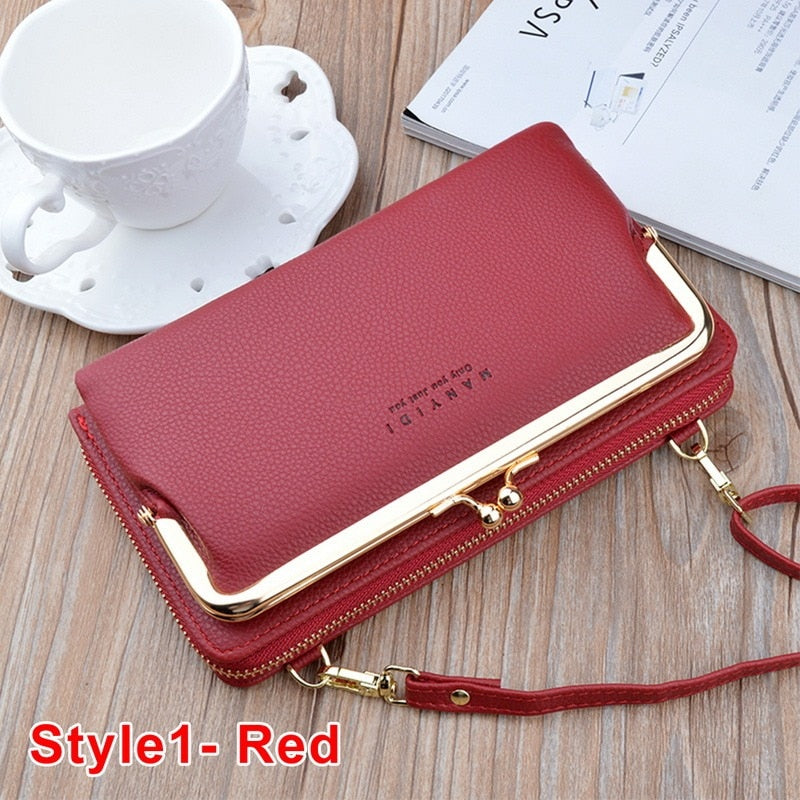 Luxury Women's Handbags Pu Leather Bag For Woman Female Clutch Phone Bags Women Business Card Holder Wallet Shoulder Bag