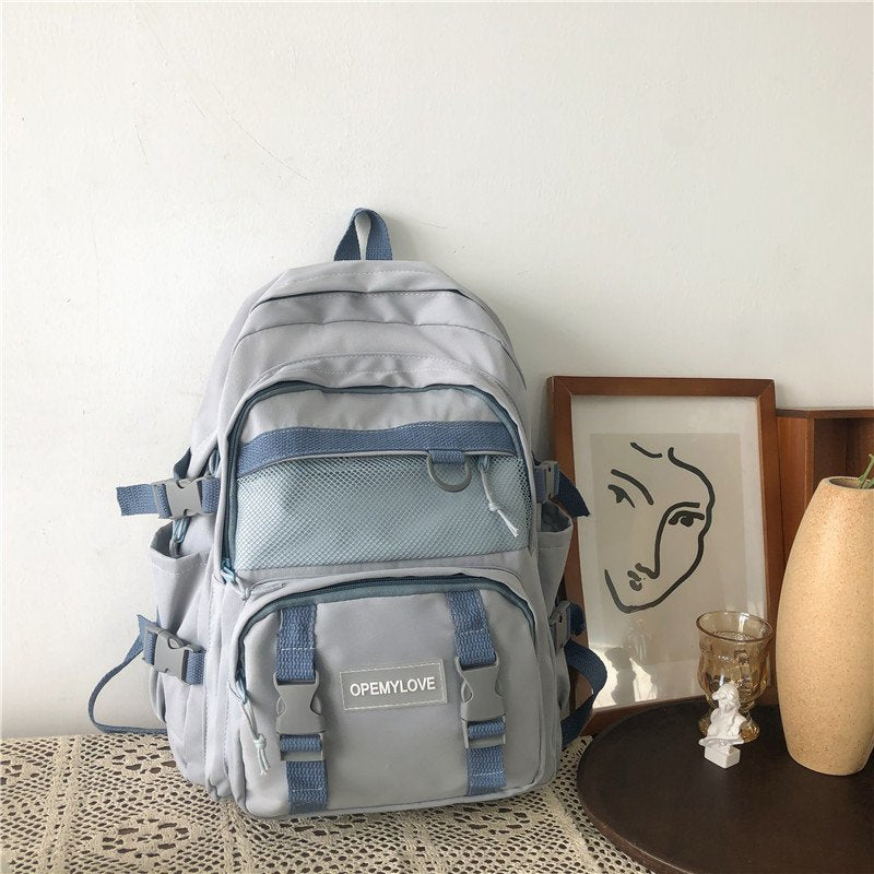 Fashion New Brand Nylon Women Backpacks Waterproof Fabric Rucksack for Teen Girls School Bag Students Bookbag Travel Mochila Big