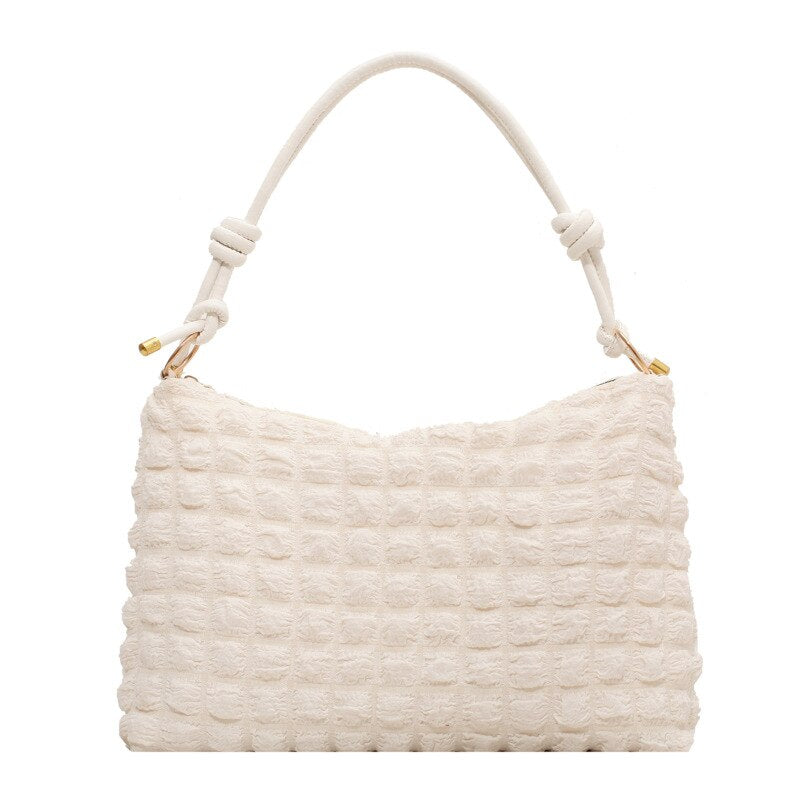 Large capacity small fresh diamond underarm bag Ladies' new trendy pleated simple portable shoulder bag handbags women bags