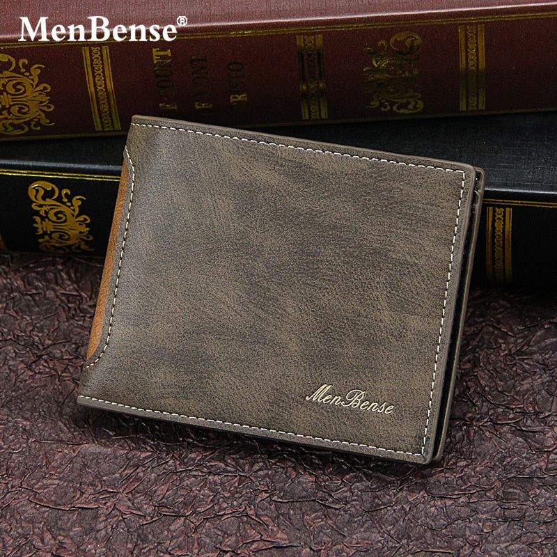 Men's Wallet Made of Leather Wax Oil Skin Purse for Men Coin Purse Short Male Card Holder Wallets Zipper Around Money Coin Purse