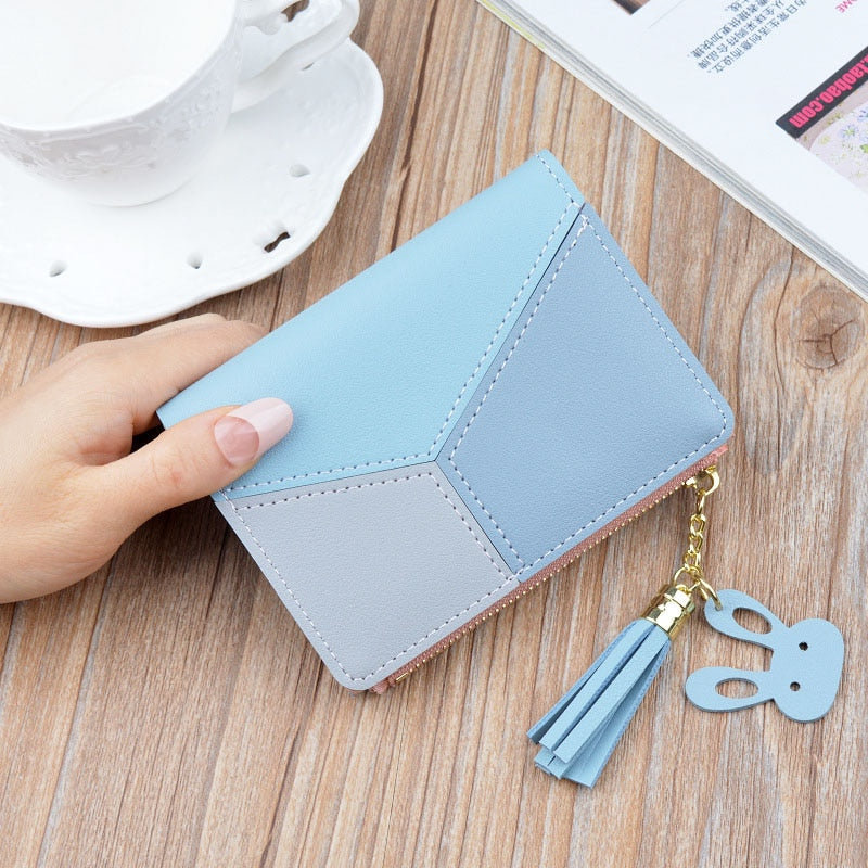 New Wallets Zipper Coin Purse Lady Long Short Purses Handbags Women Clutch Cards Holder PU Leather Moneybag Billfold Wholesale
