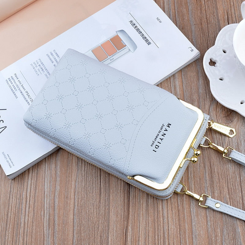 Luxury Women's Handbags Pu Leather Bag For Woman Female Clutch Phone Bags Women Business Card Holder Wallet Shoulder Bag