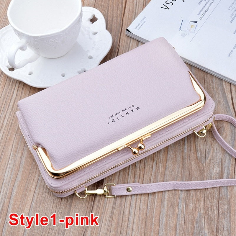 Luxury Women's Handbags Pu Leather Bag For Woman Female Clutch Phone Bags Women Business Card Holder Wallet Shoulder Bag