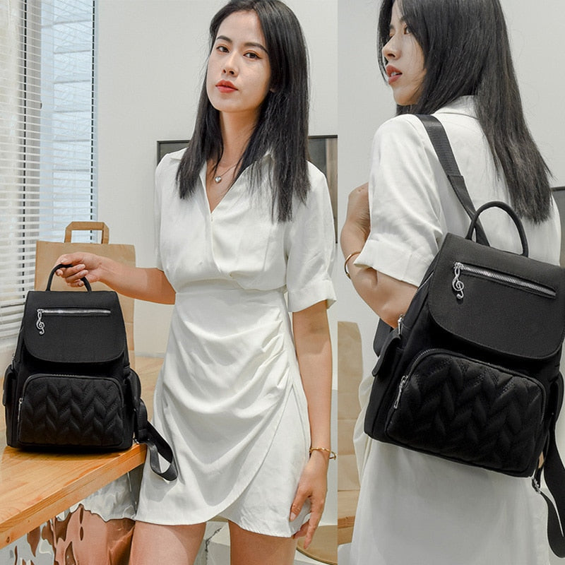 Waterproof Backpack for Women Bags Female School Bags Fashion Ladies Girls Travel Backpack Solid Color Women Shoulder Backpacks